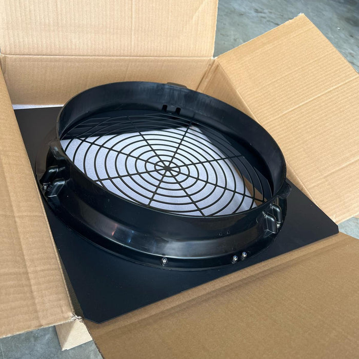 Thorair duct attachment for water damage restoration with high-efficiency airflow design inside a cardboard box