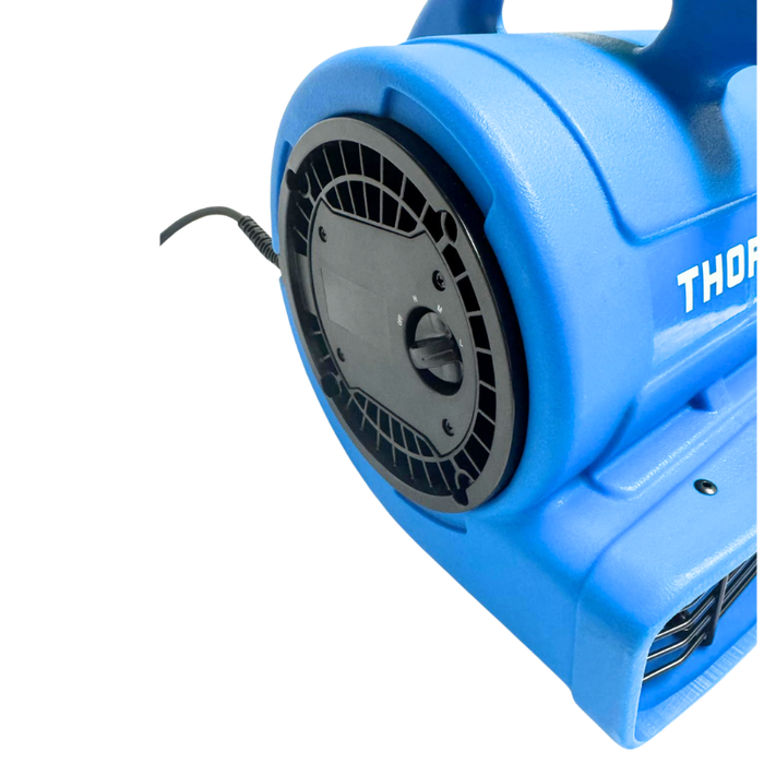 Thorair Mini Snail Carpet Blower in blue with powerful motor for efficient drying