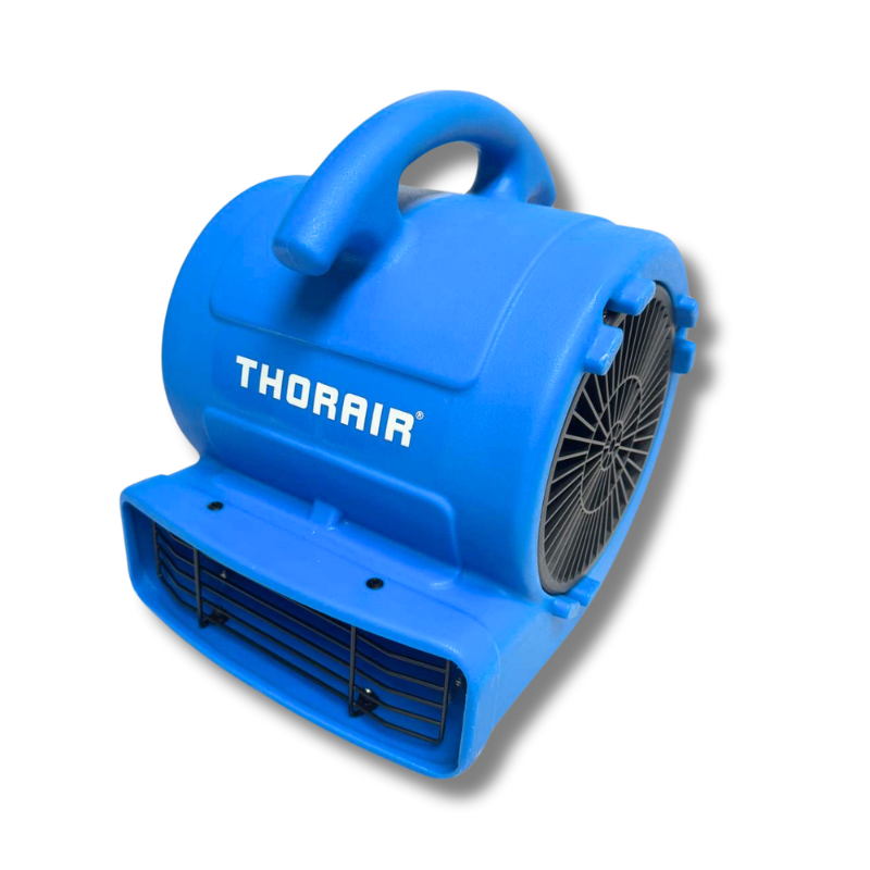 Thorair Mini Snail Carpet Blower in blue for efficient carpet drying and airflow