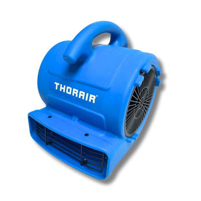 Thorair Mini Snail Carpet Blower in blue for efficient carpet drying and airflow
