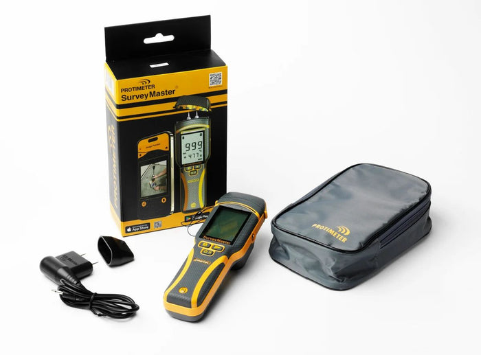 PROTIMETER SurveyMaster moisture meter kit with digital display, charger, and carrying case by Thorair