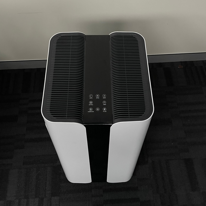 THORAIR air purifier in sleek design, featuring easy-to-use control panel for effective air cleaning