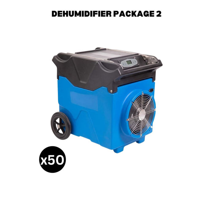 Thorair dehumidifier in blue and black, part of dehumidifier package sets with wheels and digital display