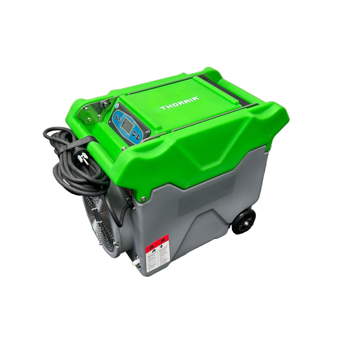 Thorair Dehumidifier with compact design and wheels for efficient moisture removal in indoor spaces