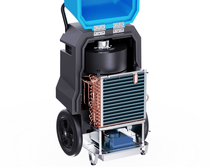 Thorair 70L dehumidifier with durable design and powerful internal components for efficient moisture removal