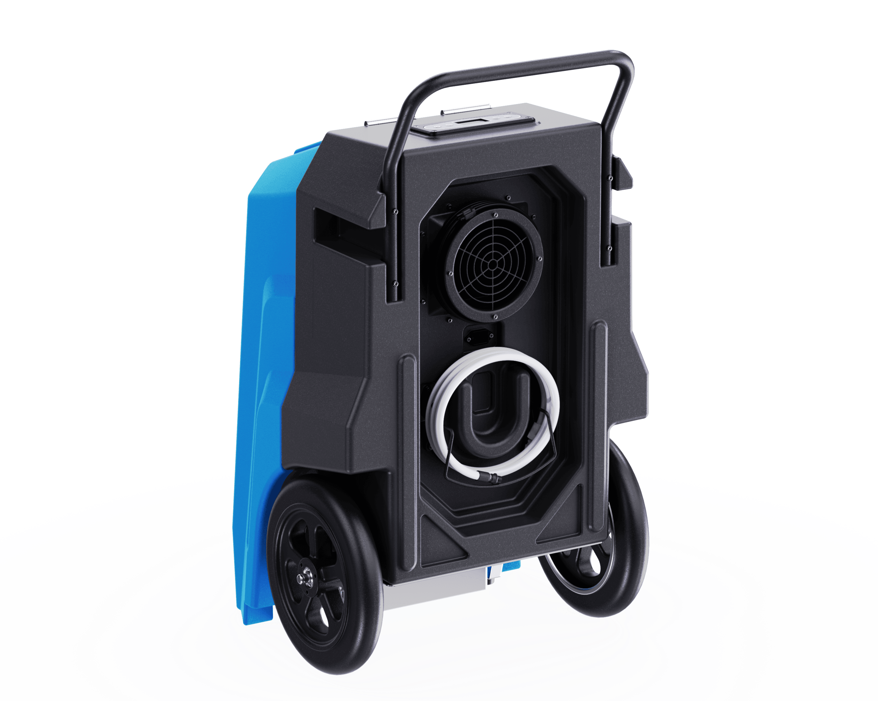 Thorair 70L dehumidifier with durable wheels and handle for easy portability in damp areas