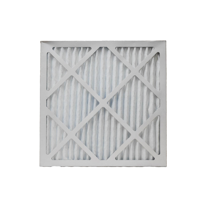 Thorair air filter with pleated white filter material and sturdy cardboard frame