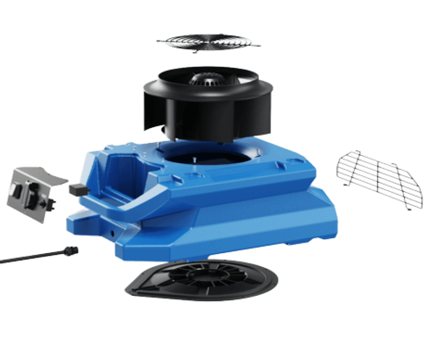 Thorair carpet blower air blower with blue body and detachable parts for cleaning and drying carpets