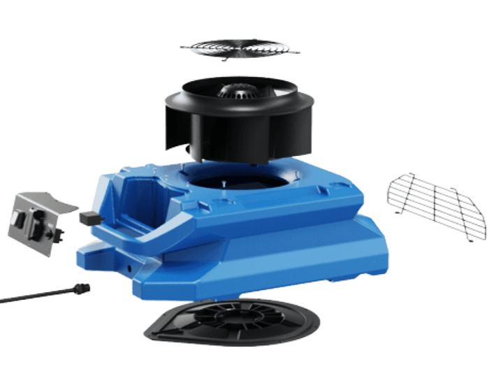 Thorair carpet blower air blower with blue body and detachable parts for cleaning and drying carpets