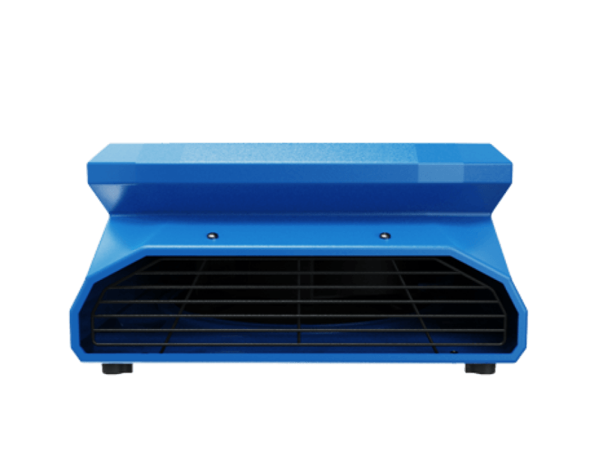 Thorair blue carpet blower air blower with sturdy grill for fast drying on black background