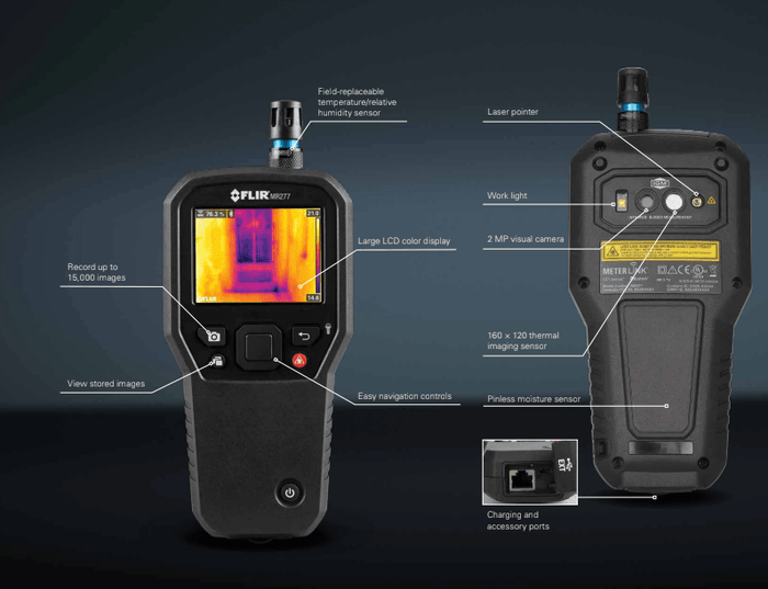 FLIR MR277 | All-in-One Moisture Meter and Thermal Imaging Camera for Comprehensive Inspections - Thorair