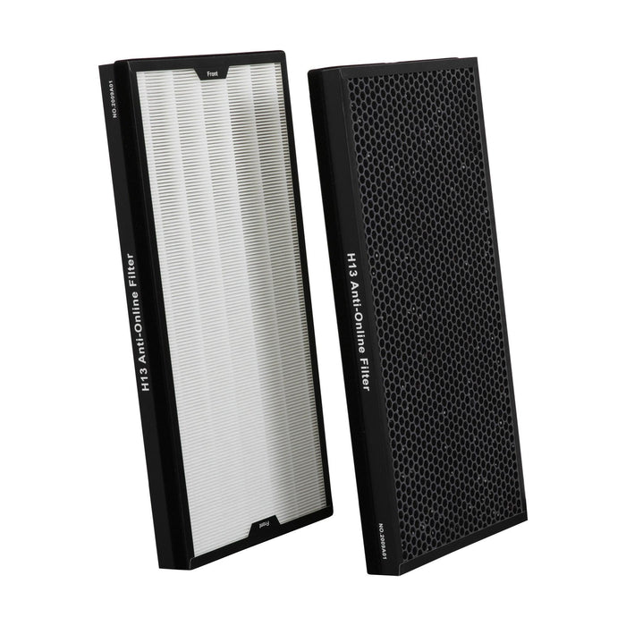 Thorair H13 Anti-Ozone filters for air scrubber with white HEPA and black carbon components